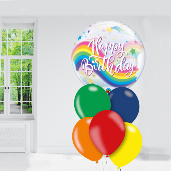 Happy Birthday Rainbow Unicorn Balloon Bundle