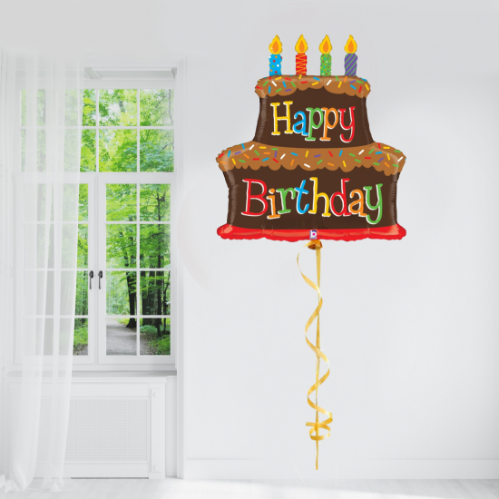 Chocolate Cake Shaped Birthday Balloon