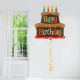 Chocolate Cake Shaped Birthday Balloon