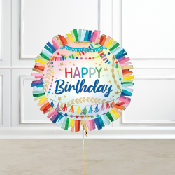 Birthday Streamers Fringe Foil Balloon 