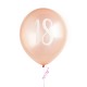 Rose Gold Number 18 Balloons