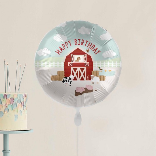 Happy Birthday Farm Party Balloon 18"