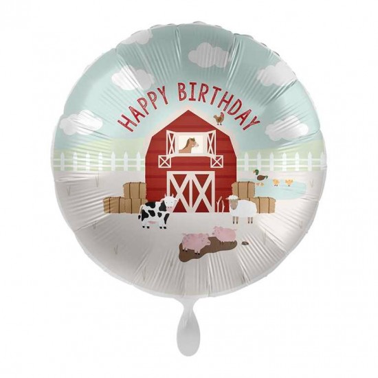 Happy Birthday Farm Party Balloon 18"