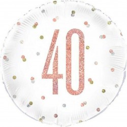40th Birthday Rose Gold Foil Balloon 40th Birthday Rose Gold Foil Balloon