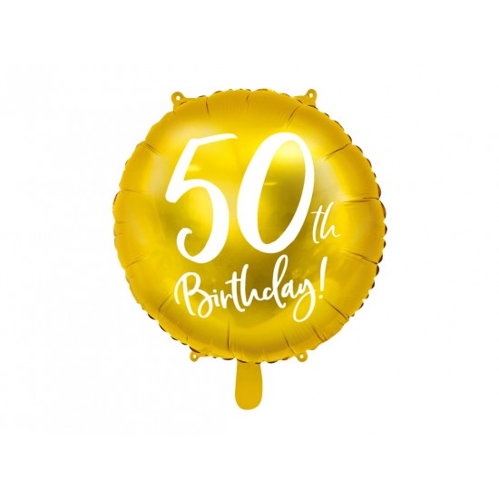 Gold 50th Birthday Foil Balloon