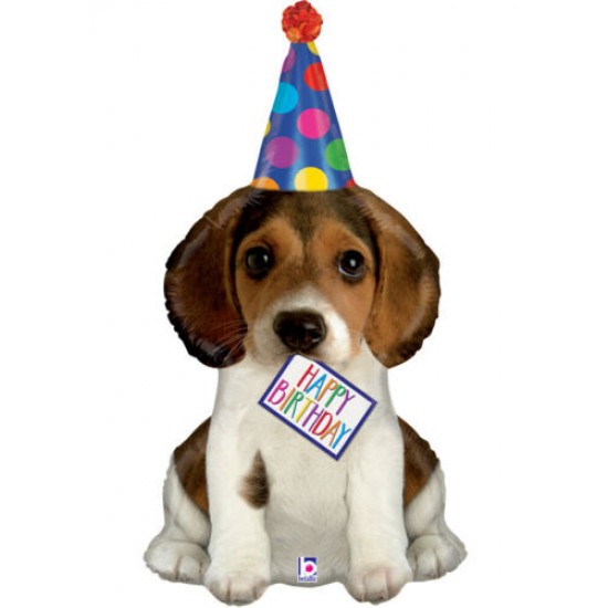 Happy Birthday Puppy Shape Helium Balloon 41 Inch