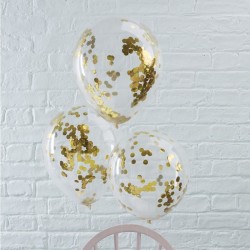 Gold Confetti Balloons Gold Confetti Balloons