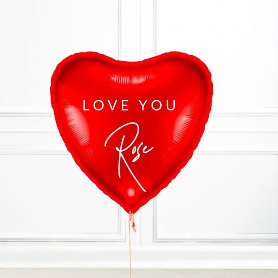 Personalised Big Red Heart Foil Balloon 24 Inch