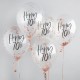 5 Rose Gold 70th Birthday Confetti Balloons