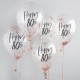 5 Rose Gold 80th Birthday Confetti Balloons