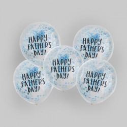 5 Happy Father's Day Confetti Balloons 5 Happy Father's Day Confetti Balloons