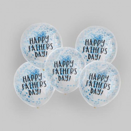 5 Happy Father's Day Confetti Balloons