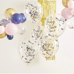 Navy Pink & Gold Confetti Balloons Navy Pink & Gold Confetti Balloons