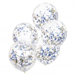 Navy Pink & Gold Confetti Balloons Navy Pink & Gold Confetti Balloons