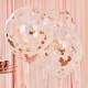 Giant Rose Gold And Blush Large Confetti Balloons, Pack of 3