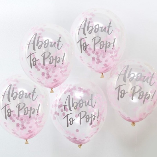 About To Pop! Pink Confetti Balloons