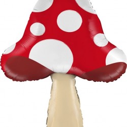 Mushroom Foil Balloon INFLATED Mushroom Foil Balloon INFLATED