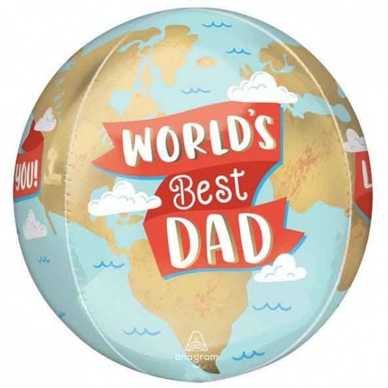 World’s Best Dad Orbz Balloon - INFLATED