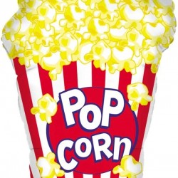 Popcorn Foil Balloon, Movie Night Party Balloon