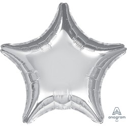 Metallic Silver Star Balloon