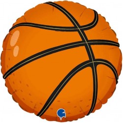 Basketball Foil Balloon - INFLATED Basketball Foil Balloon - INFLATED