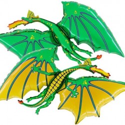 Green Dragon Foil Balloon INFLATED Green Dragon Foil Balloon INFLATED