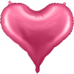 Pink Trendy Heart Foil Balloon - INFLATED