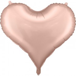 Rose Gold Heart Foil Balloon - INFLATED