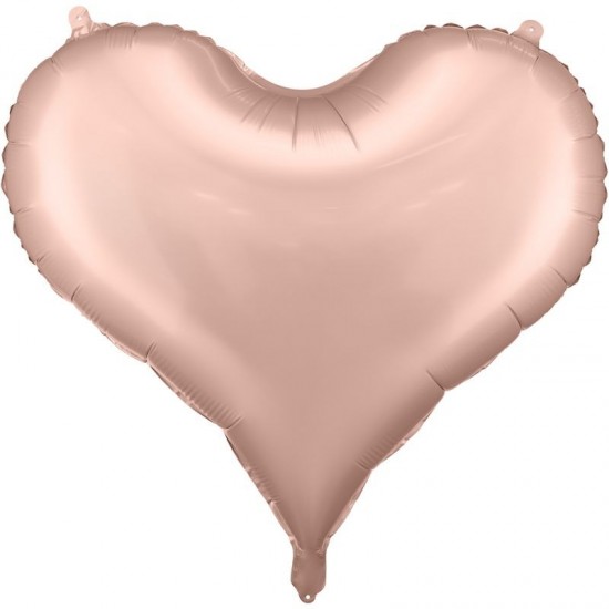 Rose Gold Heart Foil Balloon - INFLATED Rose Gold Heart Foil Balloon - INFLATED