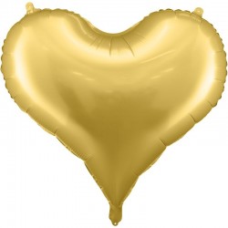 Gold Heart Foil Balloon - INFLATED