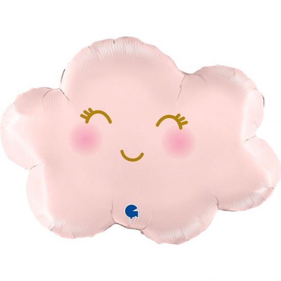 Satin Pastel Pink Cloud Foil Balloon – INFLATED Satin Pastel Pink Cloud Foil Balloon – INFLATED