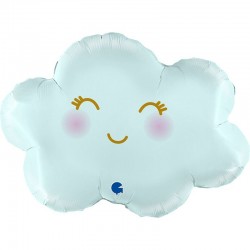 Satin Pastel Blue Cloud Foil Balloon – INFLATED Satin Pastel Blue Cloud Foil Balloon – INFLATED
