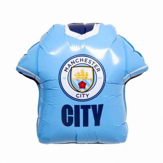 Manchester City FC Jersey Shaped Foil Balloon - INFLATED