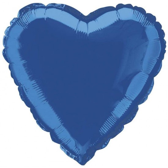 Royal Blue Heart Foil Balloon 18"