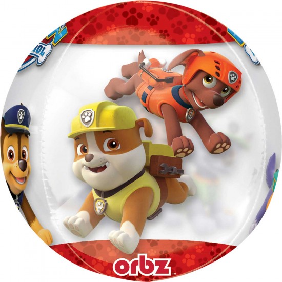 Paw Patrol Chase and Marshall Clear Orbz Foil Balloon