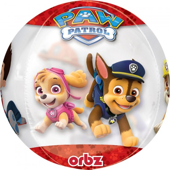 Paw Patrol Chase and Marshall Clear Orbz Foil Balloon