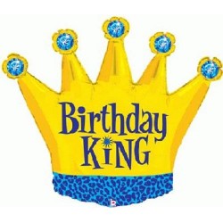 Birthday King Foil Balloon 36 inch Birthday King Foil Balloon 36 inch