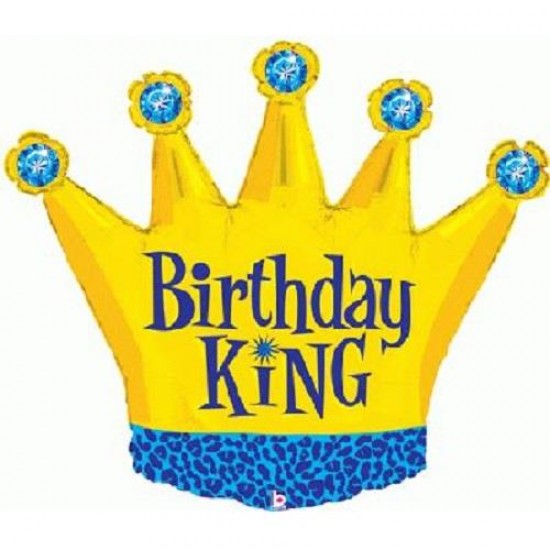 Birthday King Foil Balloon 36 inch