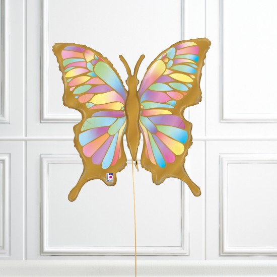 Butterfly Holographic Foil Balloon 33 inch