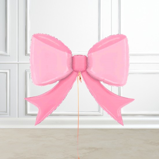 Pretty Pink Bow Foil Balloon INFLATED