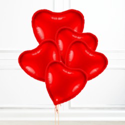 Red Heart Balloon Set