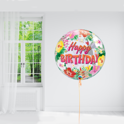 Tropical Hawaii Happy Birthday Balloon Tropical Hawaii Happy Birthday Balloon