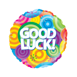 Good Luck Round Foil Balloon 18"
