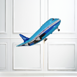 Blue Aeroplane Supershape Balloon INFLATED Blue Aeroplane Supershape Balloon INFLATED