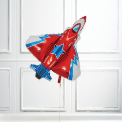 Jet Fighter Shaped Foil Balloon INFLATED Jet Fighter Shaped Foil Balloon INFLATED