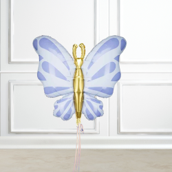 Blue Butterfly Foil Balloon INFLATED Blue Butterfly Foil Balloon INFLATED