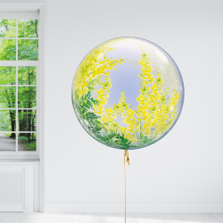 Floral Bubble Balloon 24 Inch