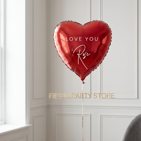 Personalised Big Red Heart Foil Balloon 24 Inch