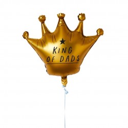 Gold Crown King Of Dads 35" Foil Balloon Gold Crown King Of Dads 35" Foil Balloon