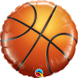 Round Basketball Foil Balloon 
